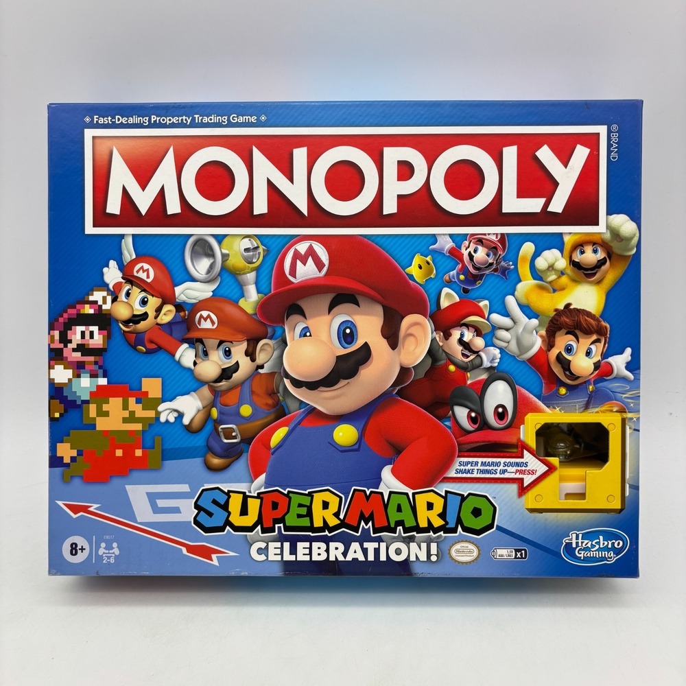 Monopoly Super Mario Celebration COMPLETE Hasbro 2020 Question Block Sound Unit